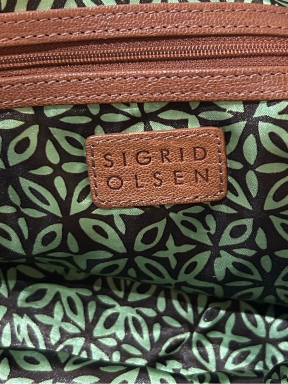 Sigrid Olsen Brown Leather Hobo structured Shoulder Bag - Picture 11 of 14